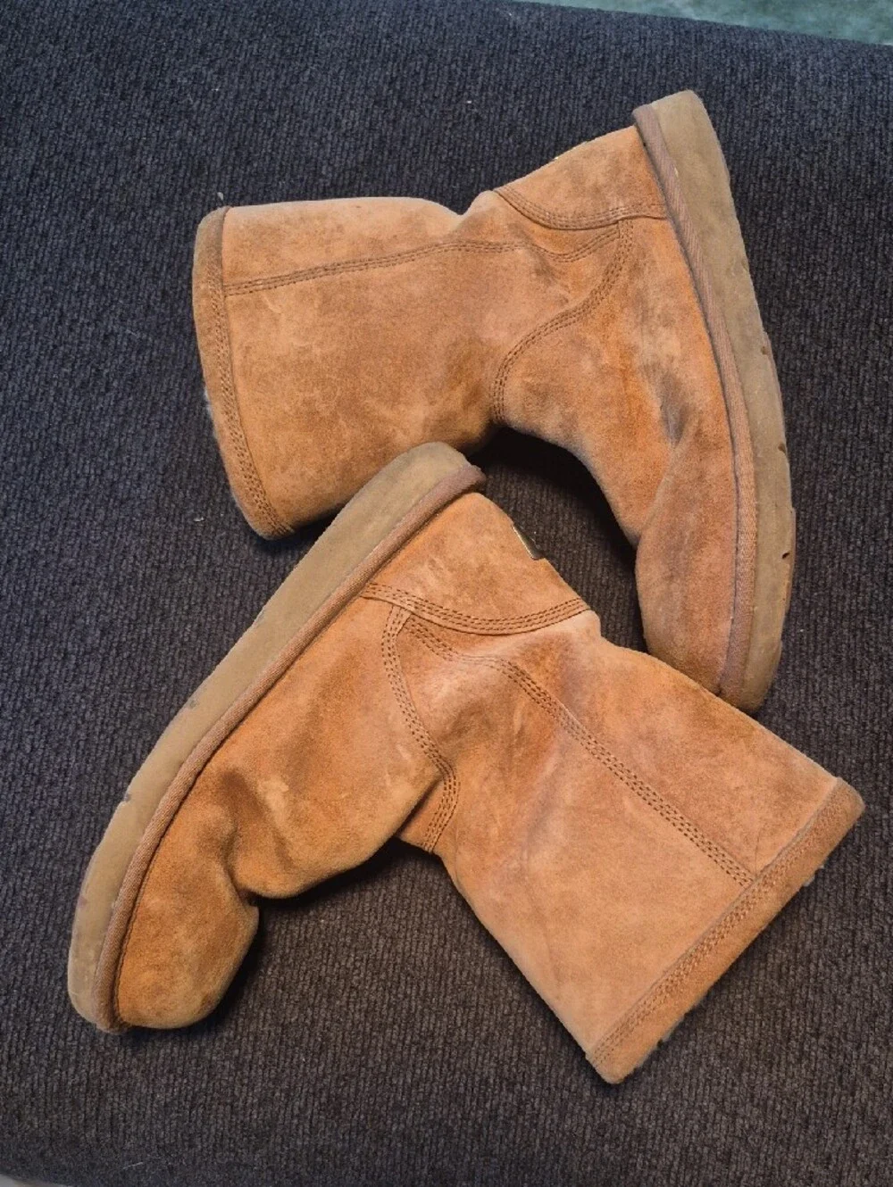 UGG Chestnut Suede Mid-Calf Boots